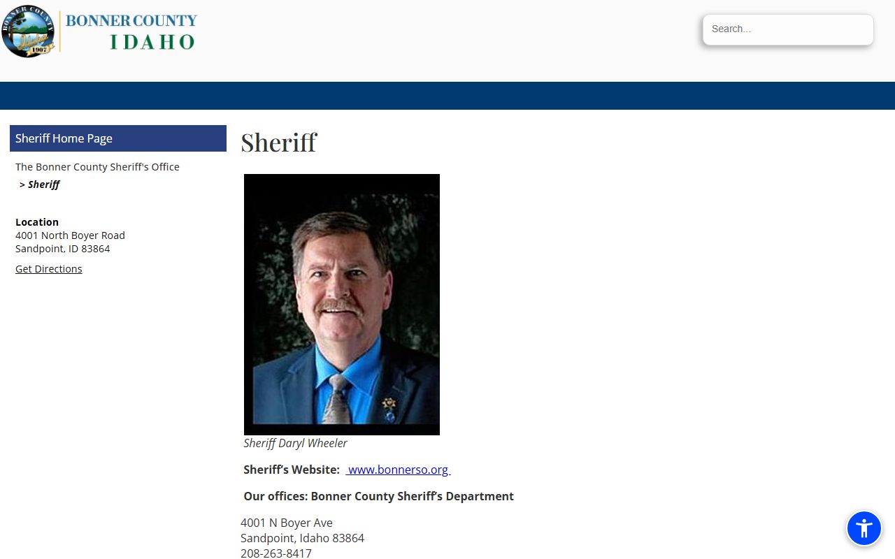 Bonner County arrest records and court charges sheriff page