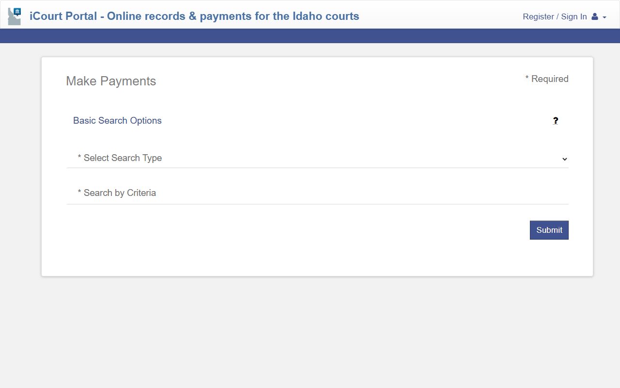 Bonner County court dockets iCourt payments dashboard