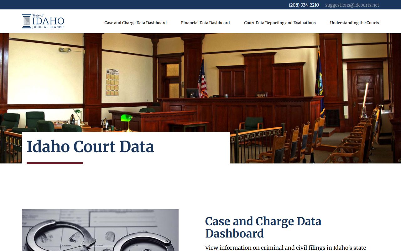 Bonner County court dockets Idaho court data dashboard