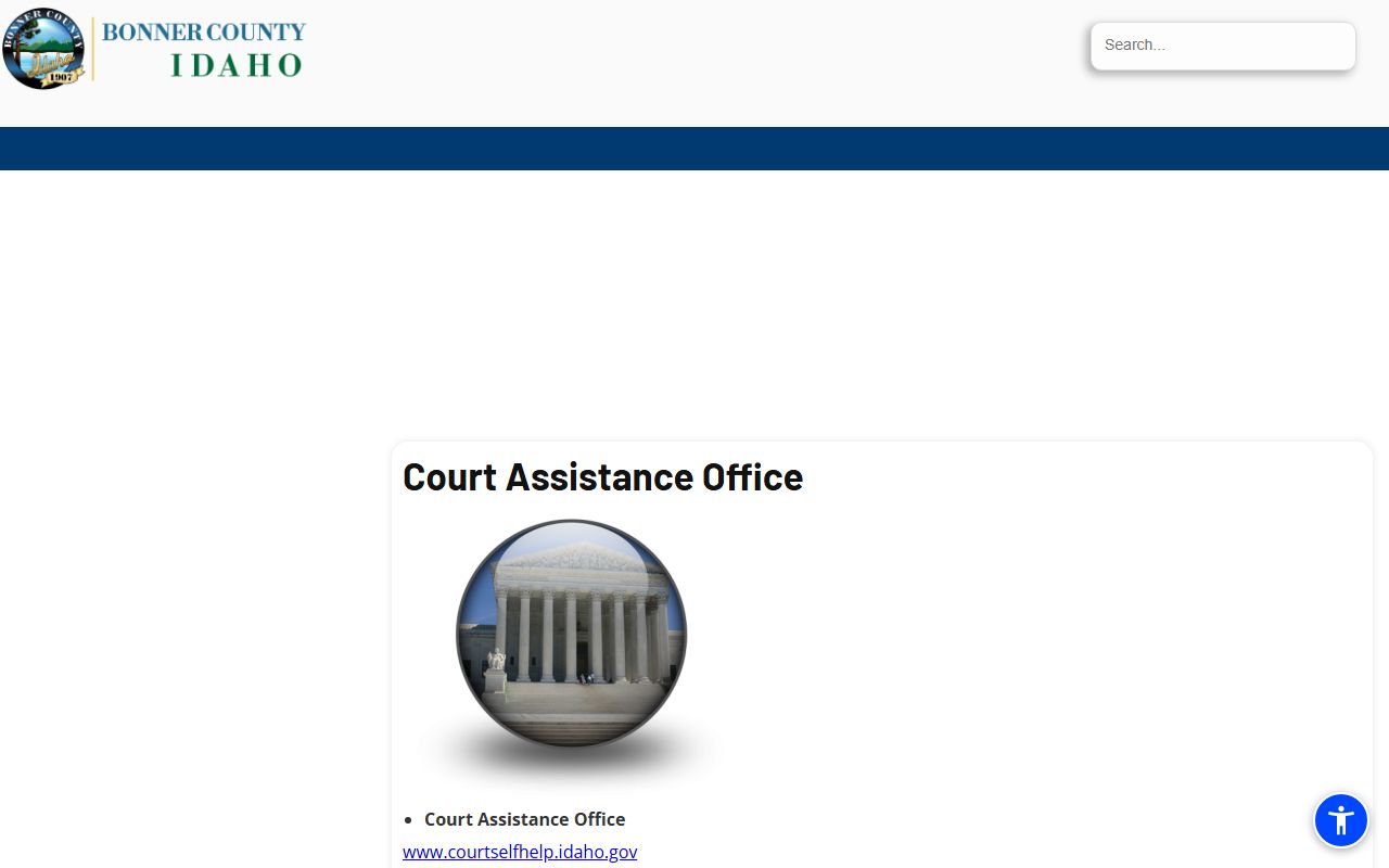 Bonner County District Court court assistance office schedule