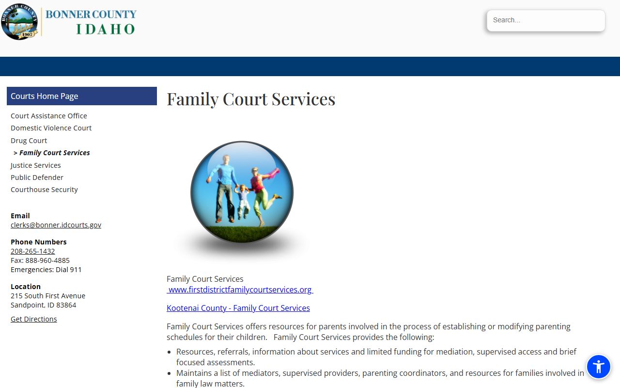 Bonner County probate records and family court guardianship services
